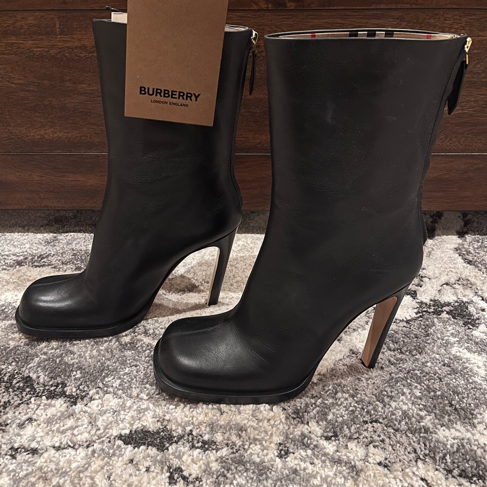 Burberry Black Heeled Boots